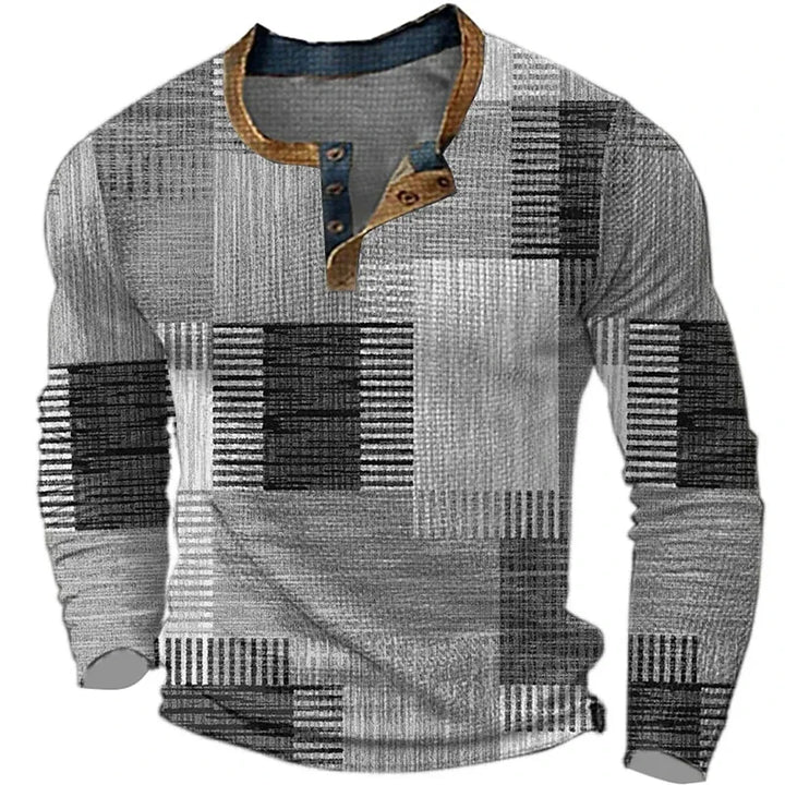 Zayden - Camisa de patchwork de tacto suave