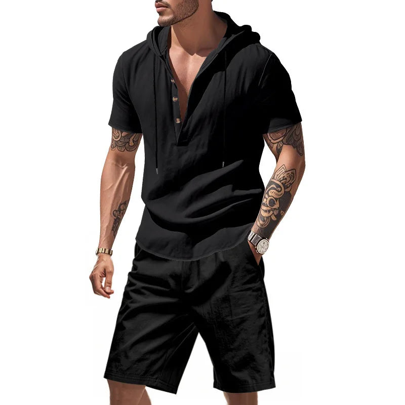 Dylan - Conjunto de sudadera y shorts transpirables