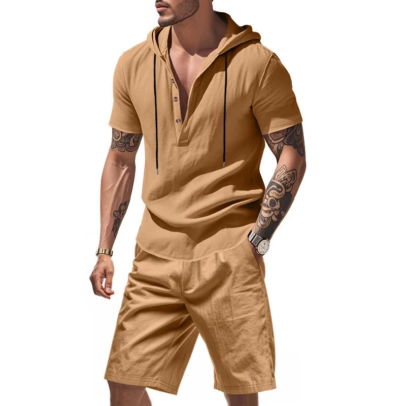 Dylan - Conjunto de sudadera y shorts transpirables
