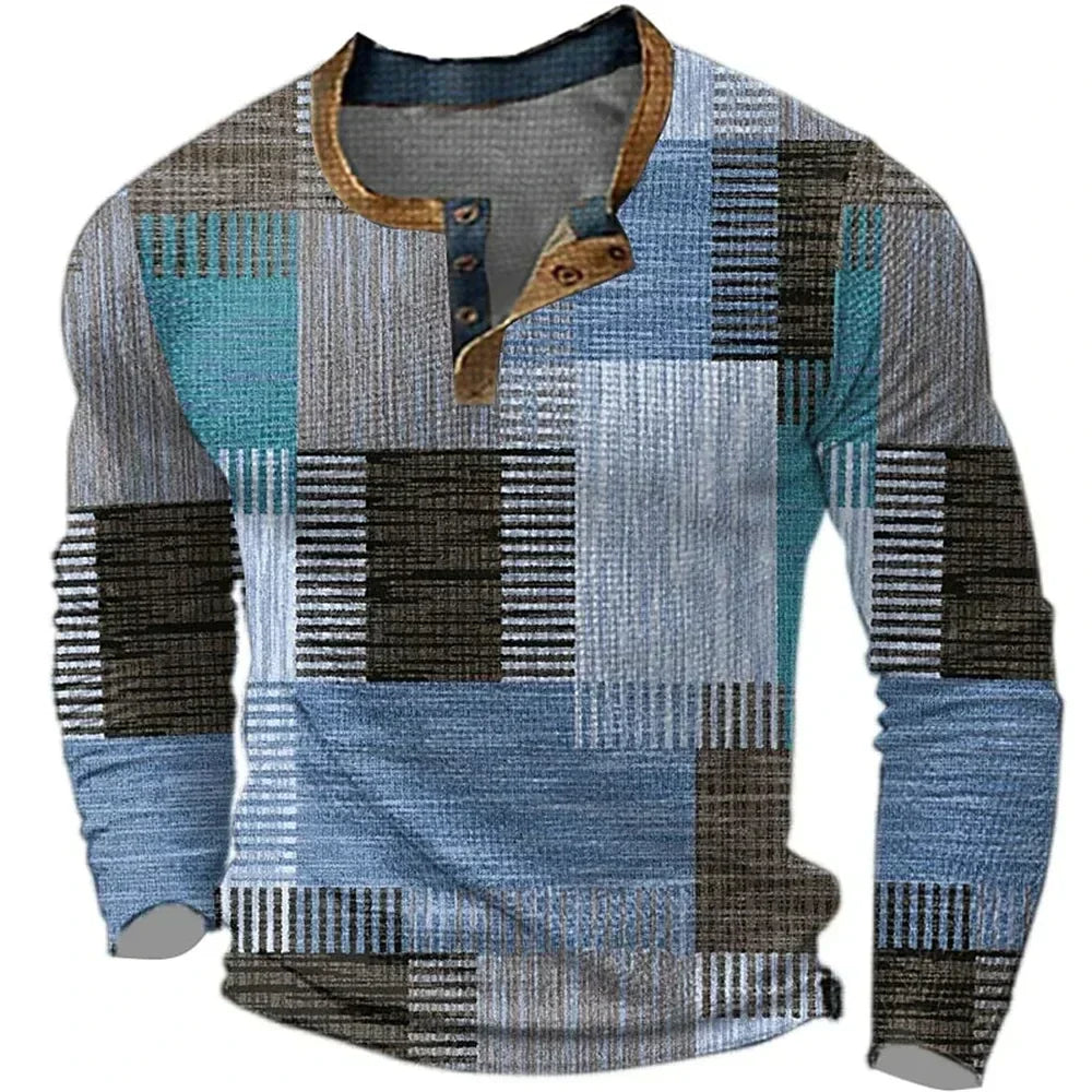 Zayden - Camisa de patchwork de tacto suave