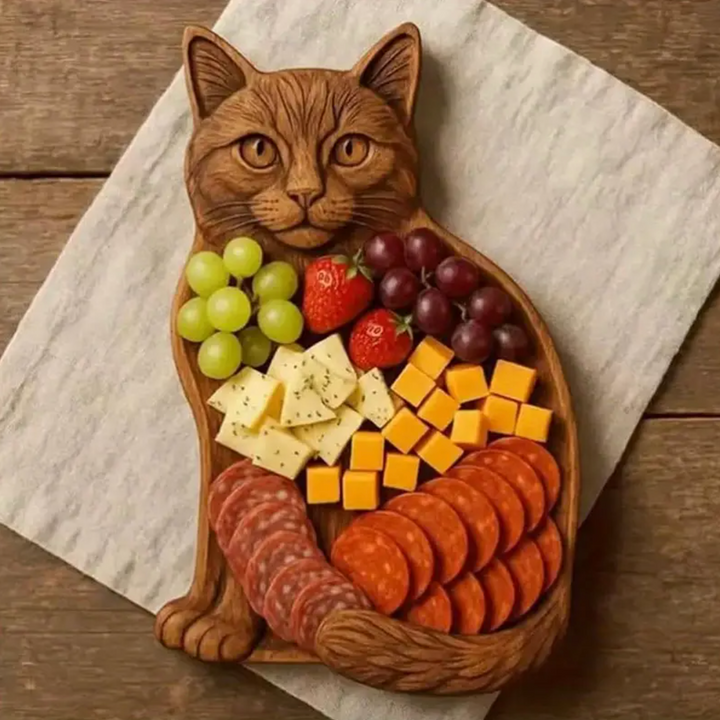 Wynonna - Tabla para Snacks con Silueta de Gato