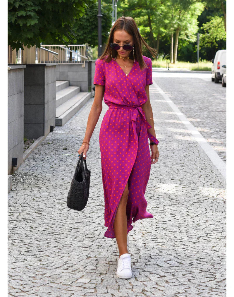Zayvia - Vestido entallado con escote en V y tacto suave