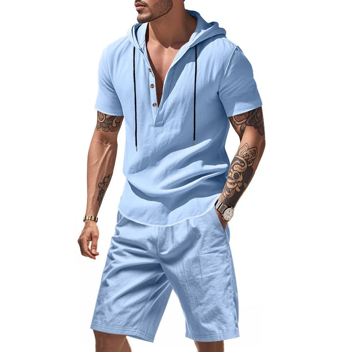 Dylan - Conjunto de sudadera y shorts transpirables