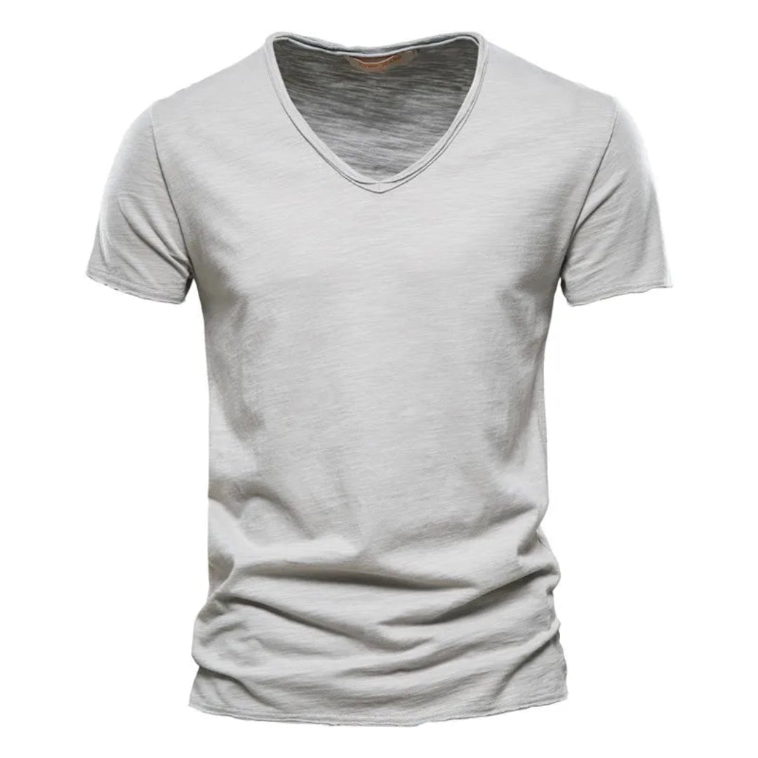 Jackson - Playera de cuello en V de tacto suave