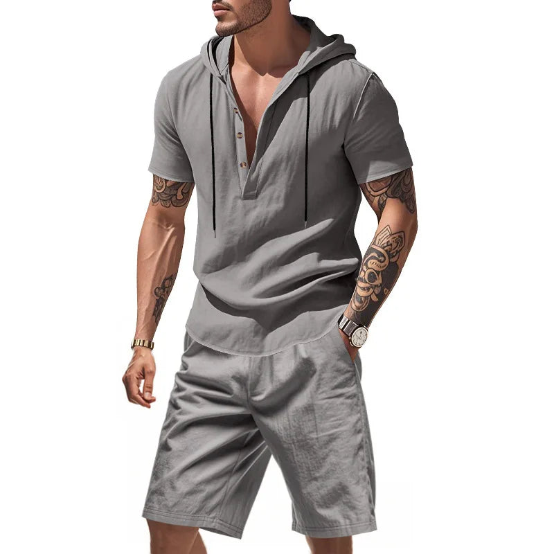 Dylan - Conjunto de sudadera y shorts transpirables