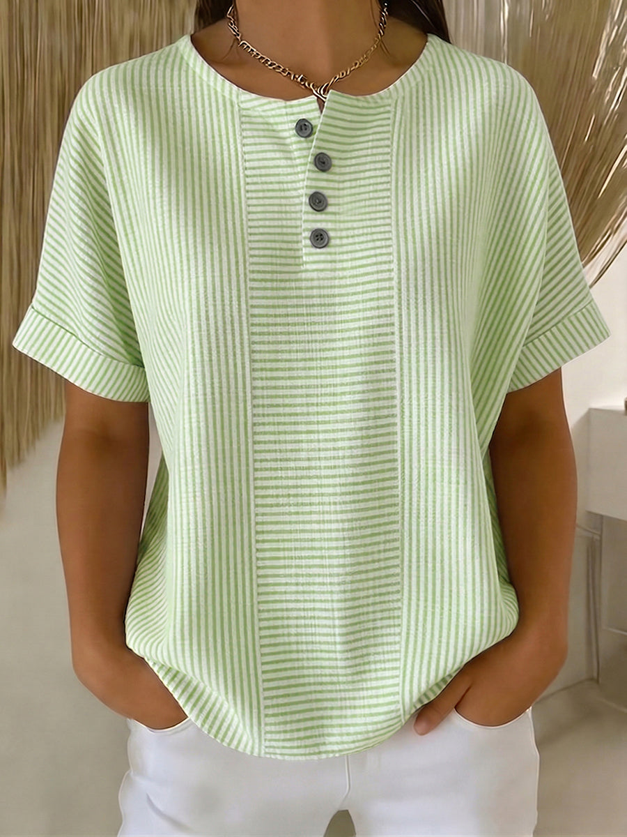 Lavinia - Blusa de rayas que no se deja descolorir