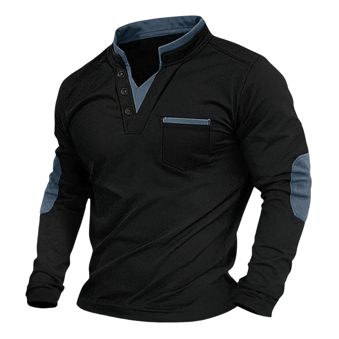 Arven - Camiseta Henley casual