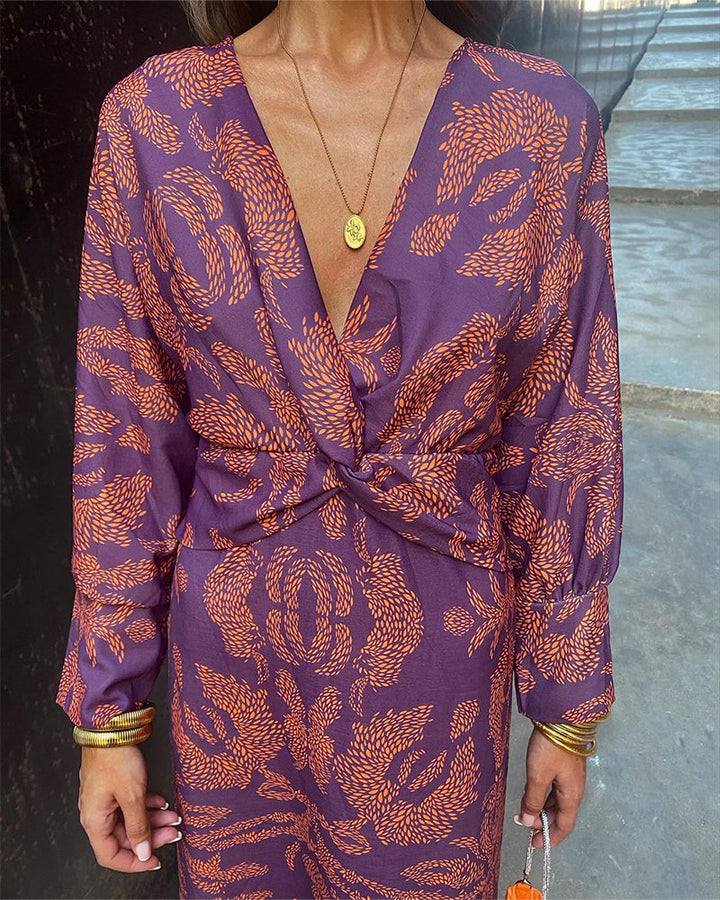 Zoe - Vestido midi cruzado premium