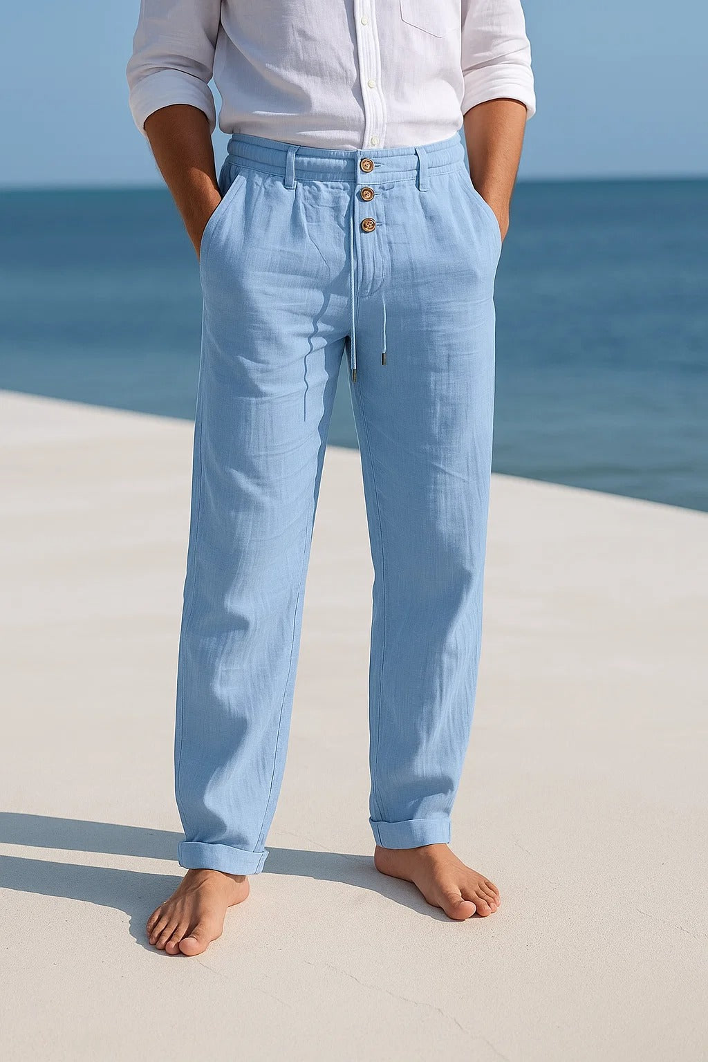 Kenneth - Pantalones de lino ligeros