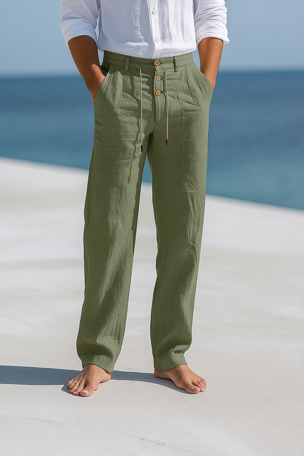 Kenneth - Pantalones de lino ligeros