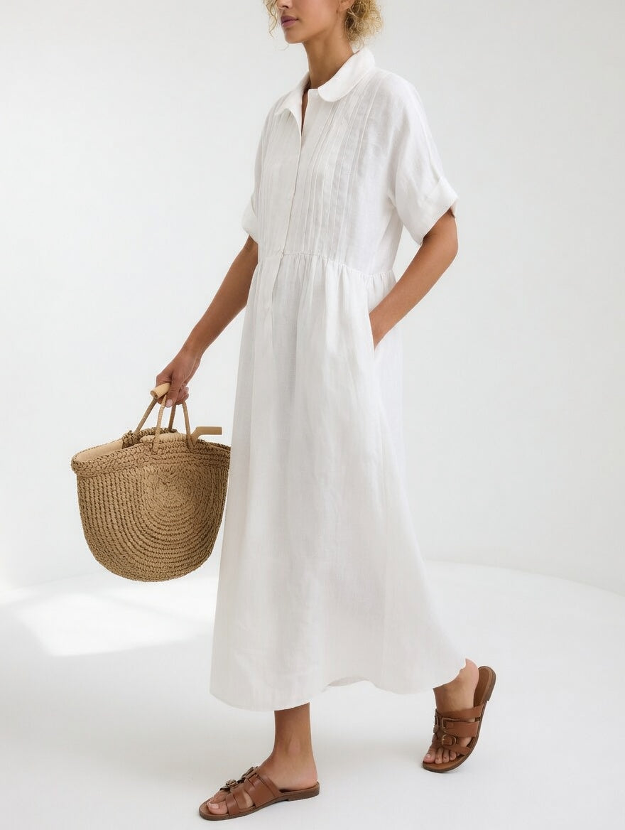 Jorisa - Vestido midi de manga corta
