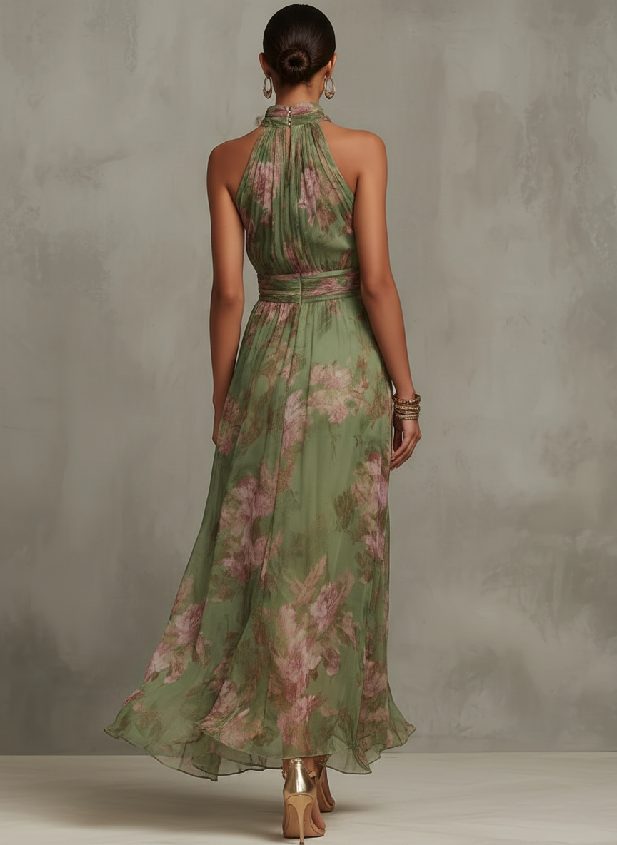 Isolde - Vestido fluido con cuello halter