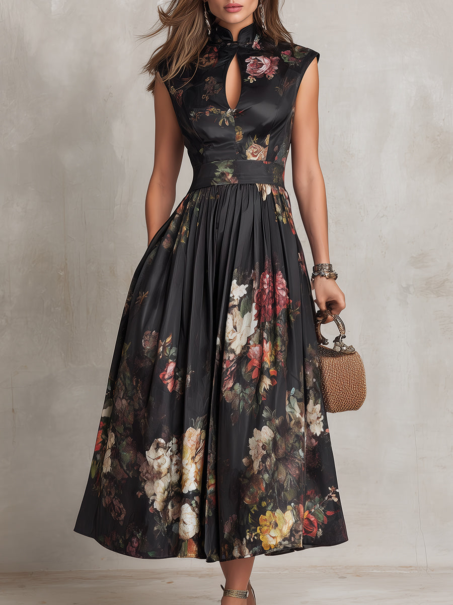 Ulyra - Vestido midi plisado de lujo