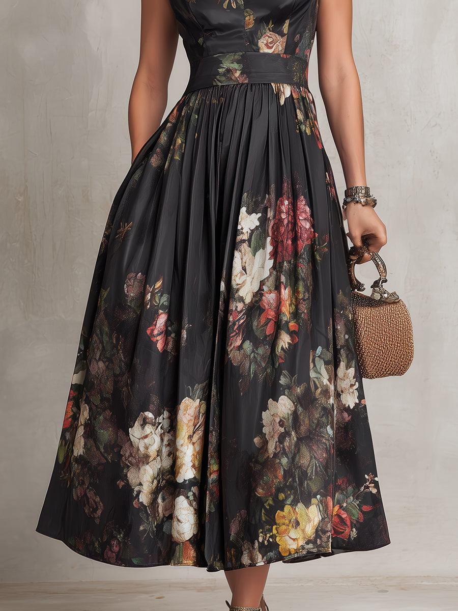 Ulyra - Vestido midi plisado de lujo