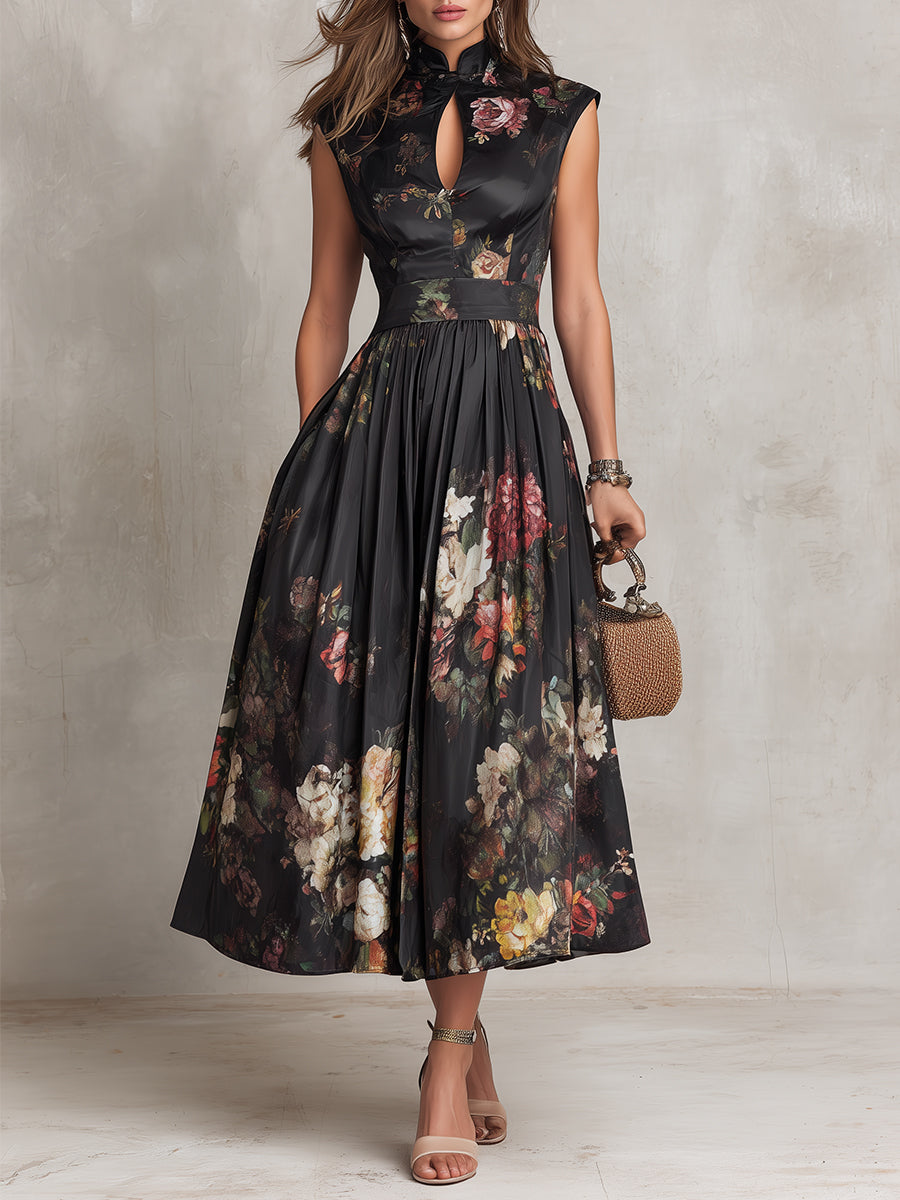 Ulyra - Vestido midi plisado de lujo