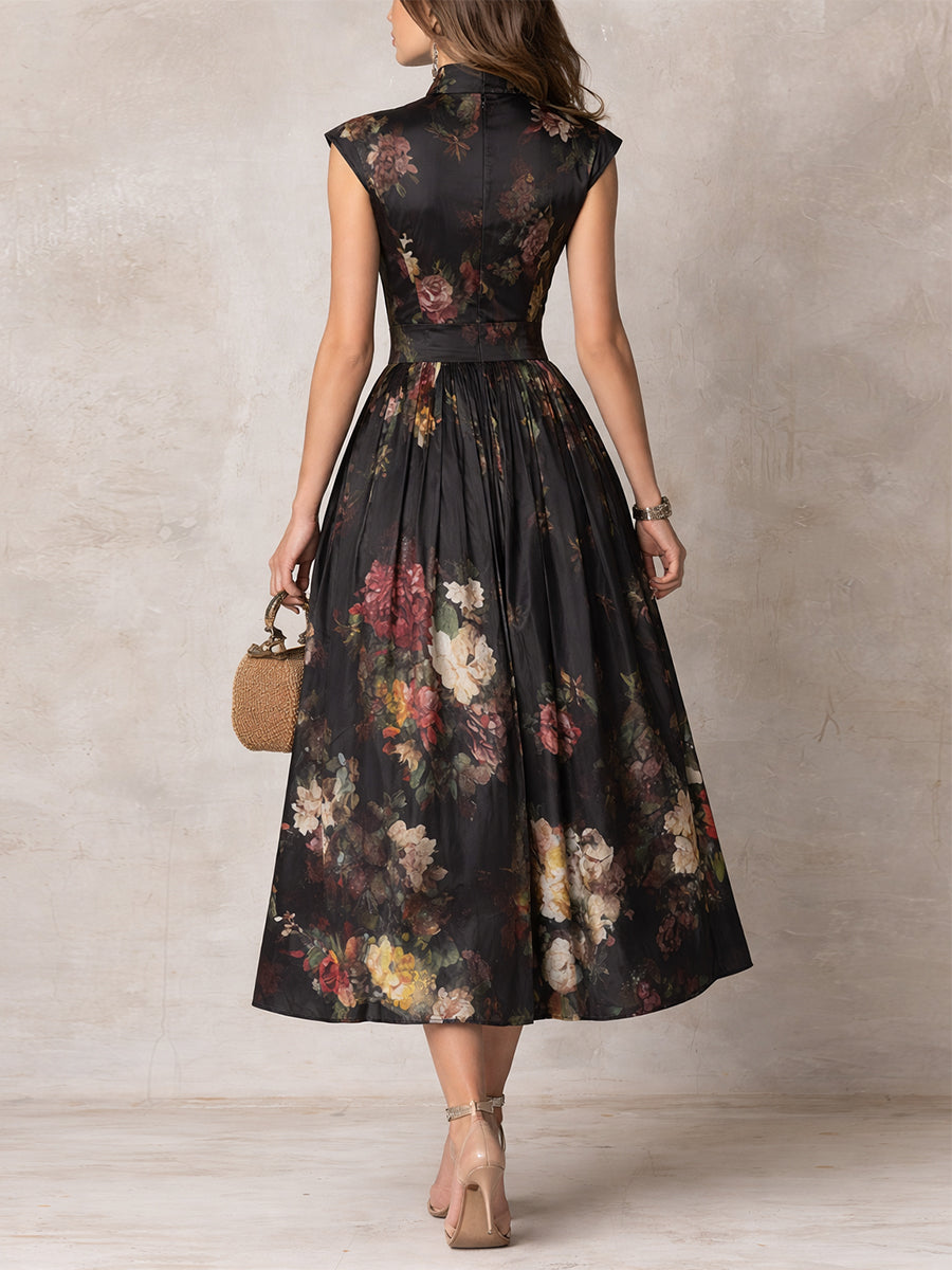 Ulyra - Vestido midi plisado de lujo