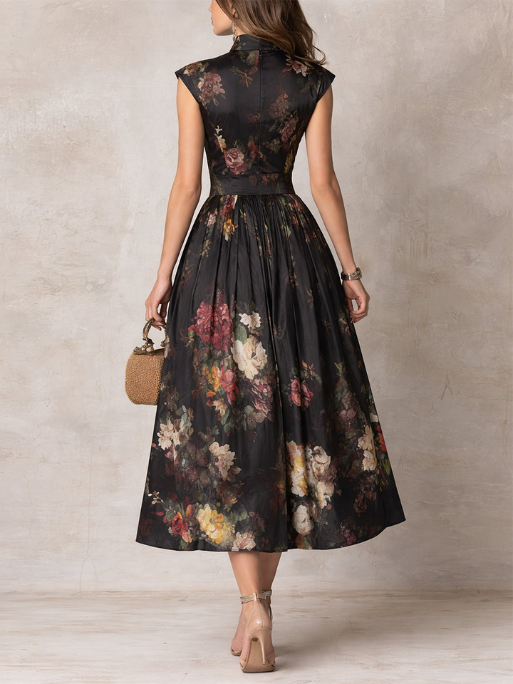 Ulyra - Vestido midi plisado de lujo