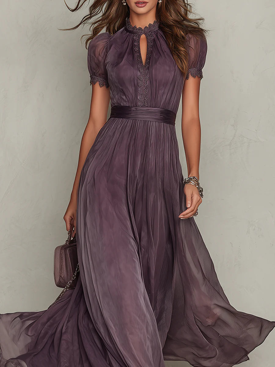 Jacinda - Vestido maxi etéreo con escote lágrima