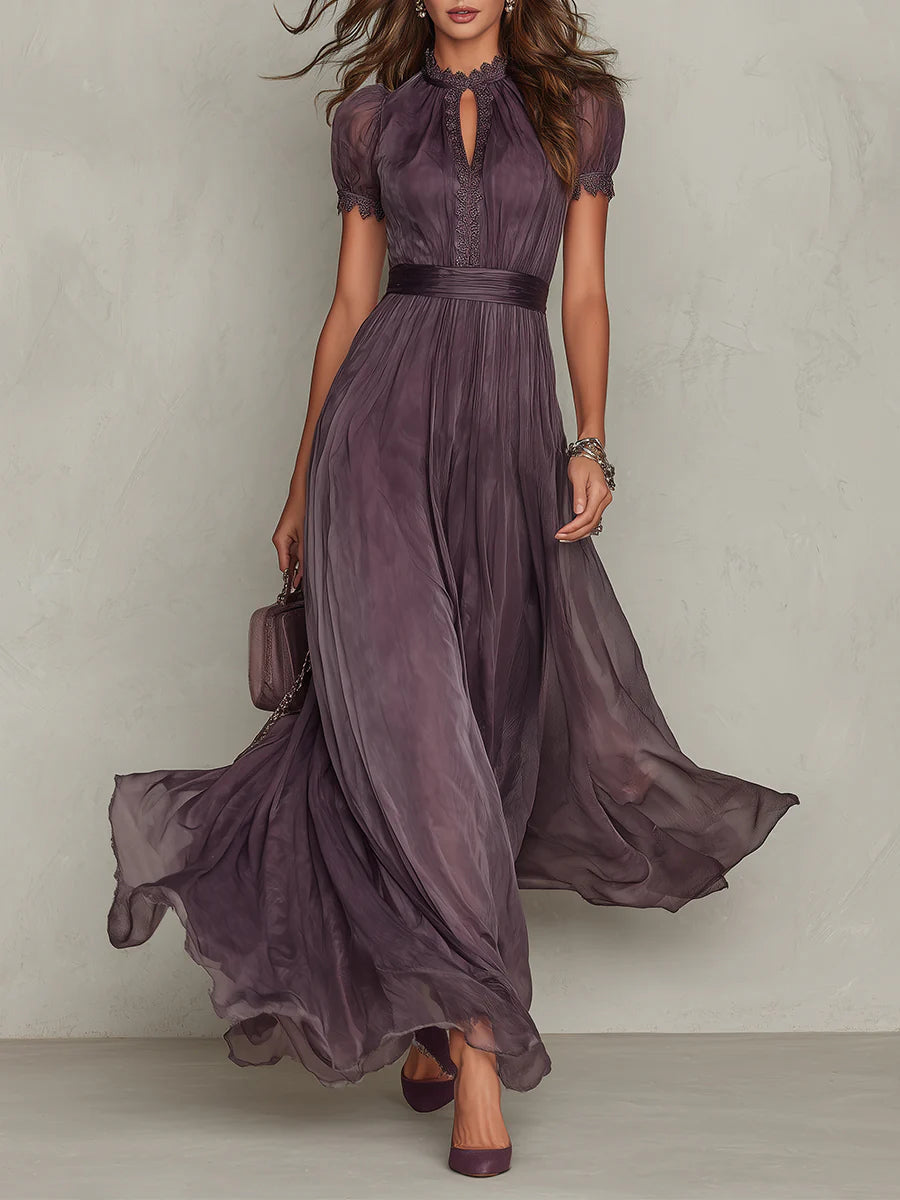 Jacinda - Vestido maxi etéreo con escote lágrima