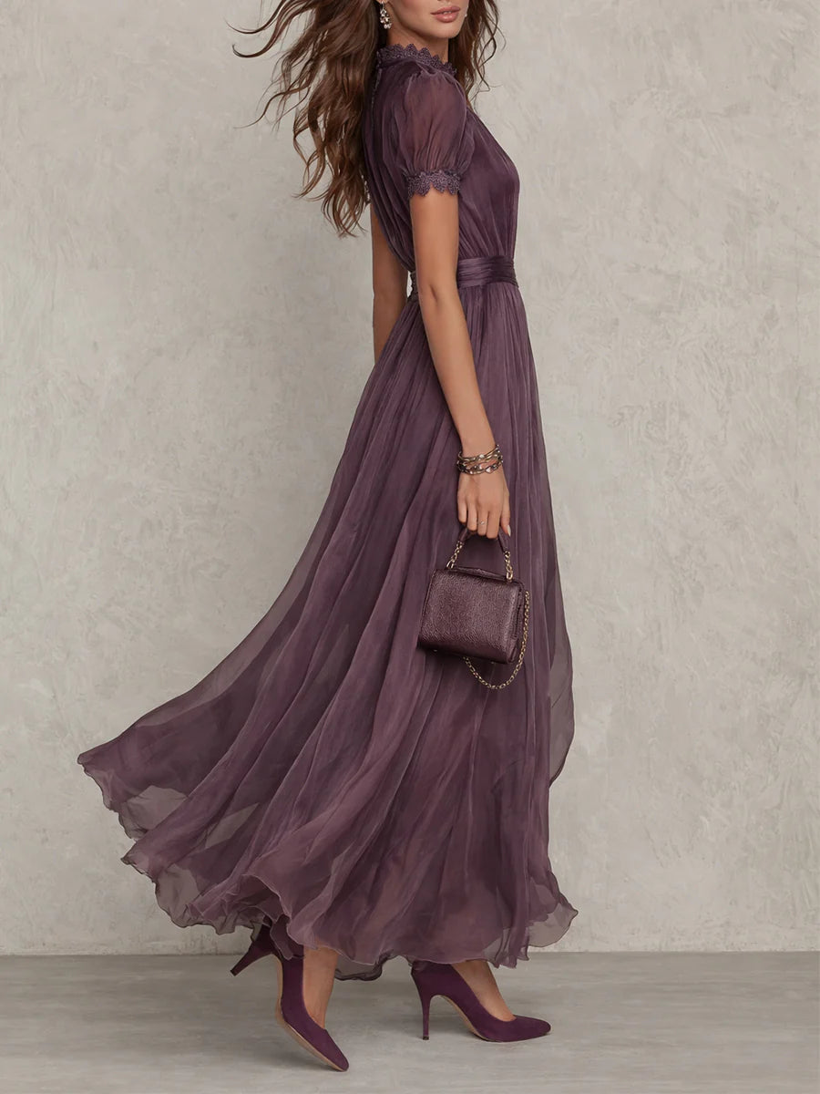 Jacinda - Vestido maxi etéreo con escote lágrima