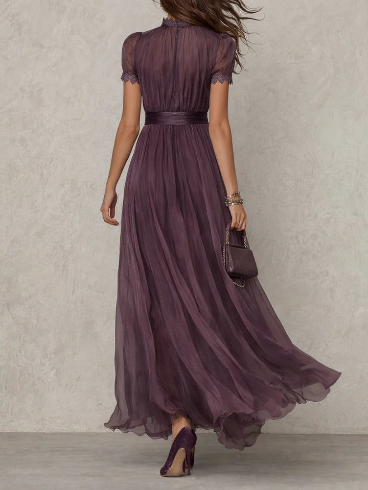 Jacinda - Vestido maxi etéreo con escote lágrima