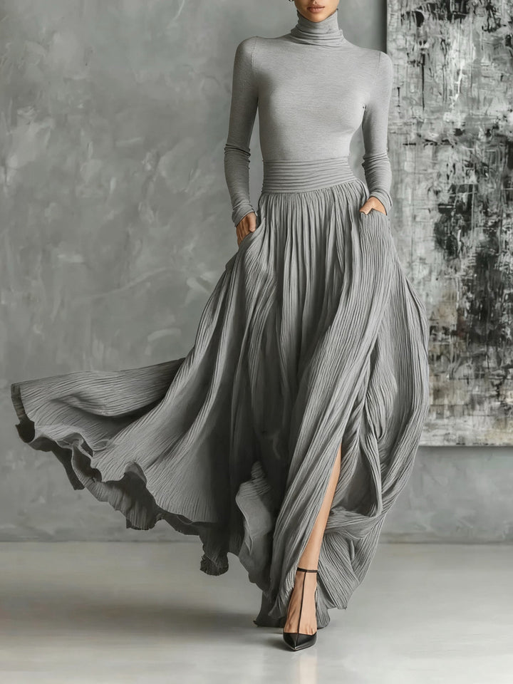 Journee - Falda Maxi Casual Elegante