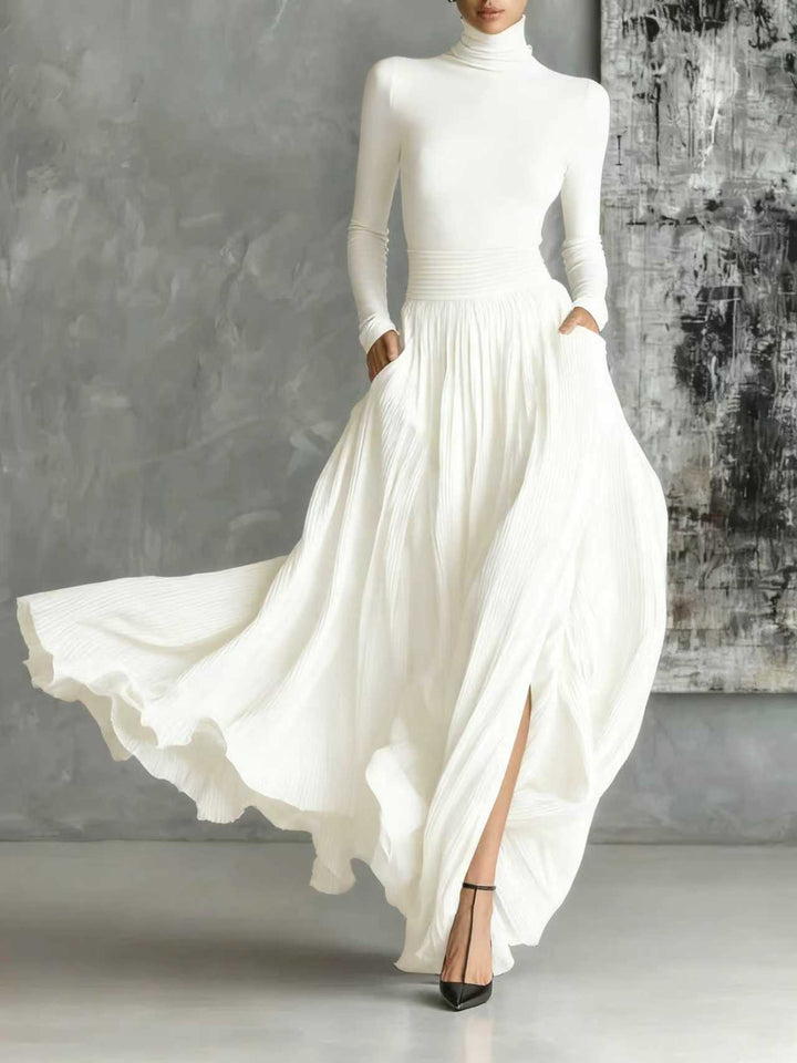 Journee - Falda Maxi Casual Elegante
