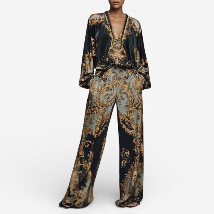Isla - Conjunto coordinado estampado de tacto suave