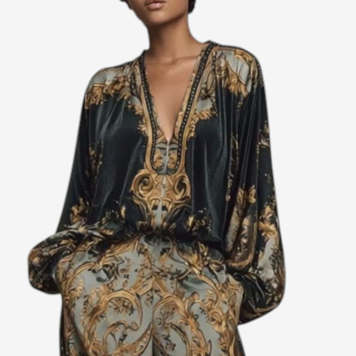 Isla - Conjunto coordinado estampado de tacto suave
