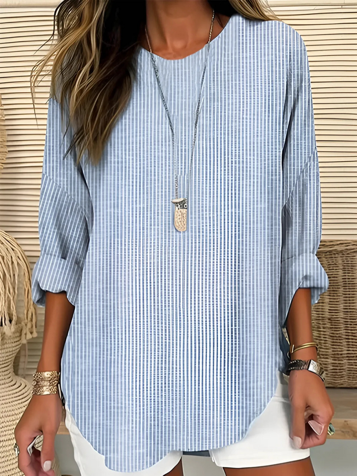 Wistera - Blusa a rayas, suave al tacto