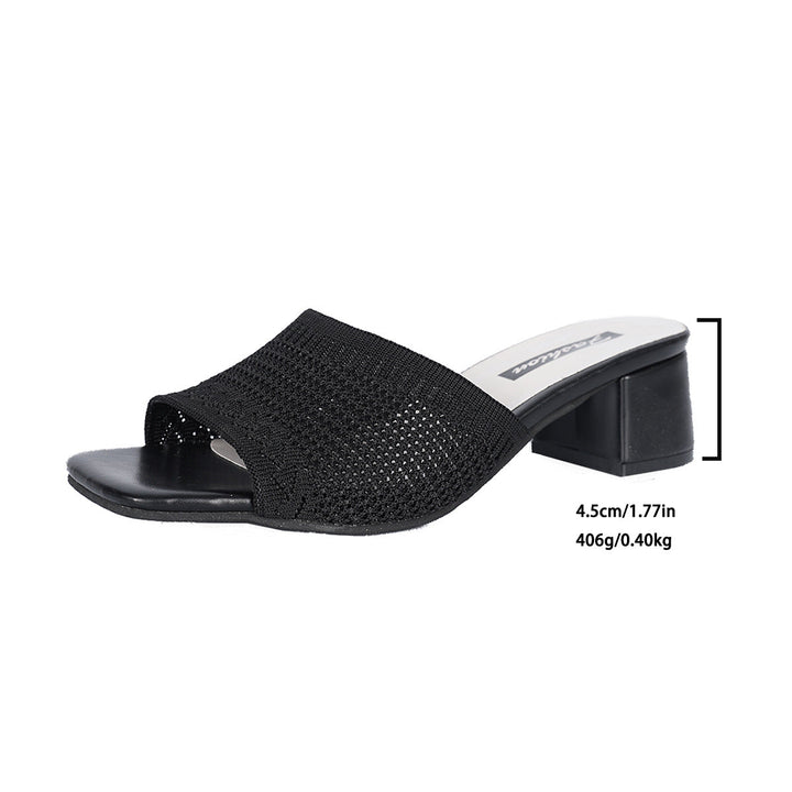 Brialyn - Sandalias de tacón ancho con punta abierta