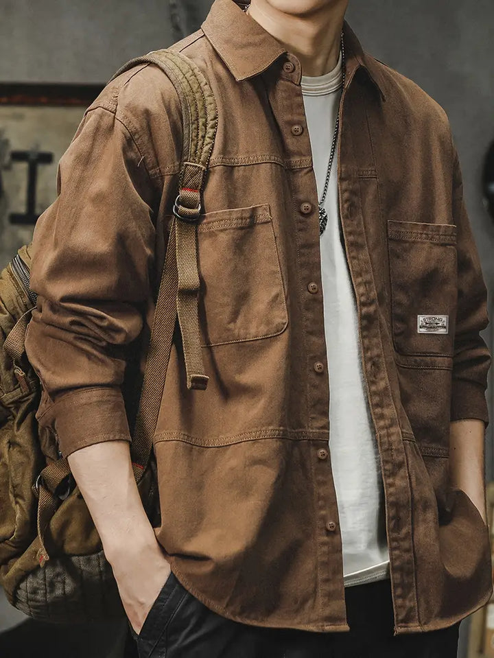 Crispian - Chaqueta tipo camisa casual elegante