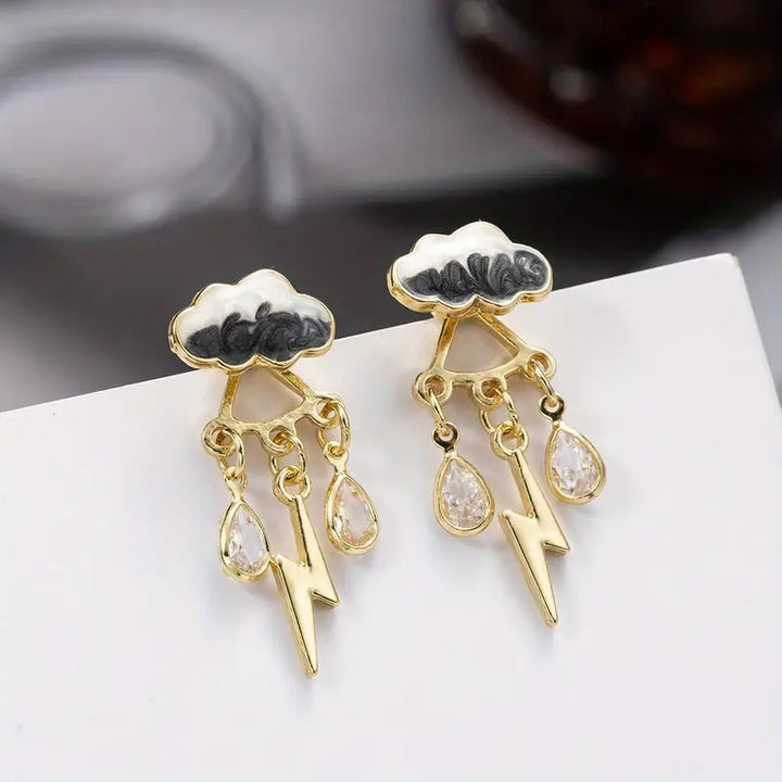Virginia - Aretes con dije de gota de lluvia
