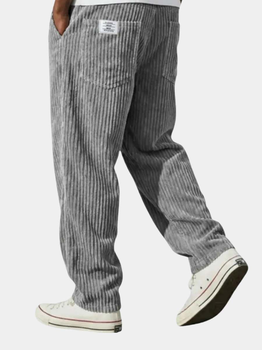 Faren - Pantalón texturizado con cordón en la cintura