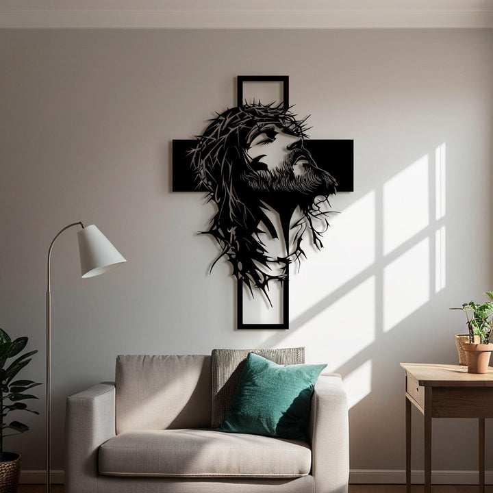 Cyras - Arte de Pared Metálico con Cruz de Jesús