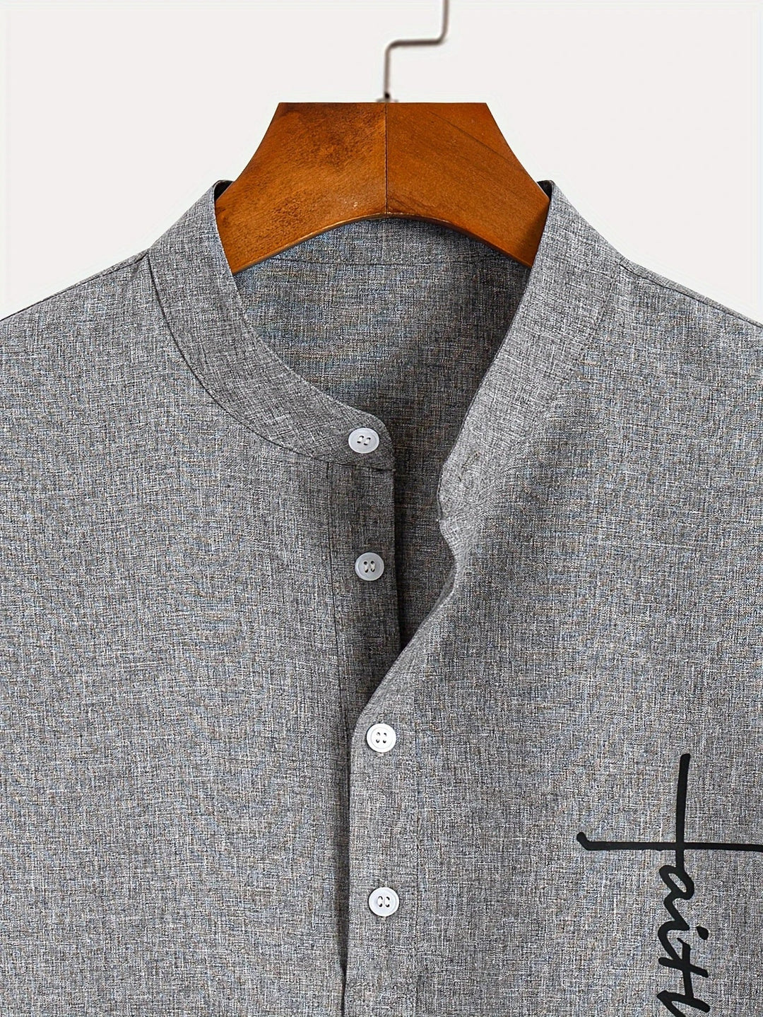 Harlan - Camisa de cuello alto texturizada