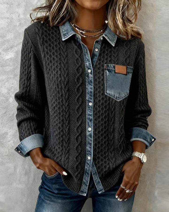 Arlette - Camisa Tipo Suéter Casual con Estilo