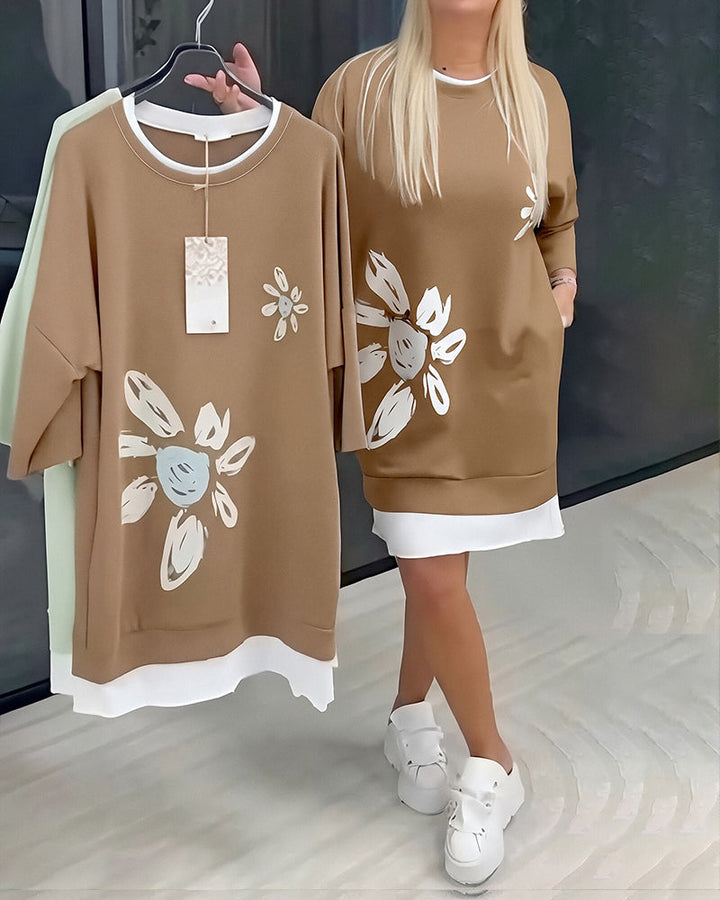 Helia - Vestido tipo sudadera de tacto suave