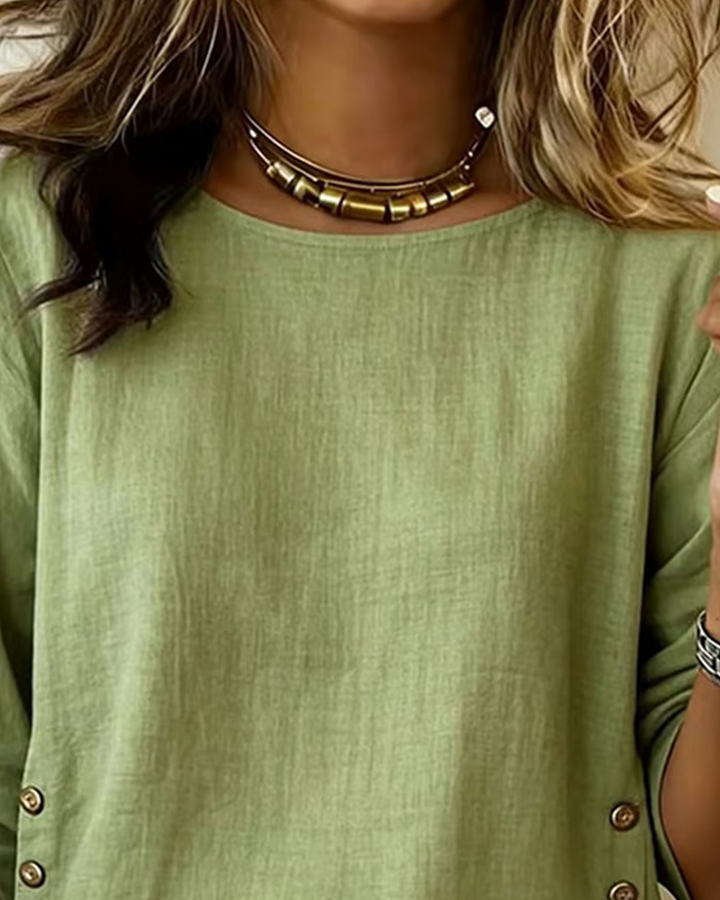 Veyanna - Blusa de manga larga y suave al tacto