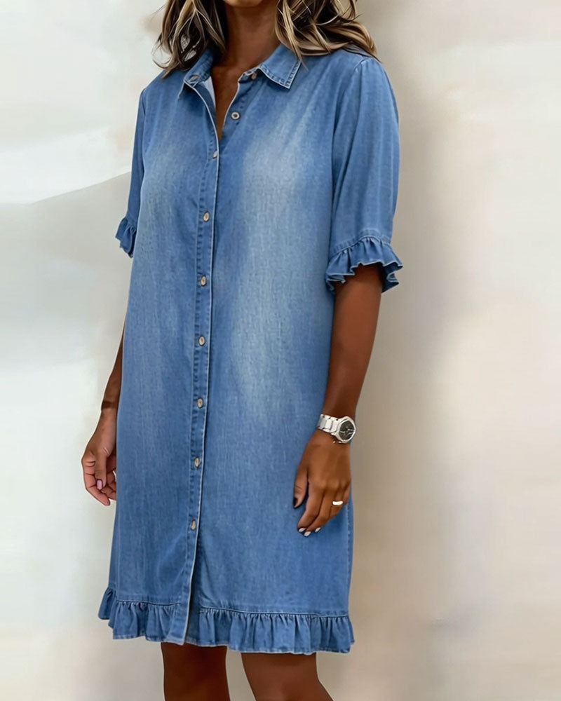 Veloura - Minivestido con olanes texturizados