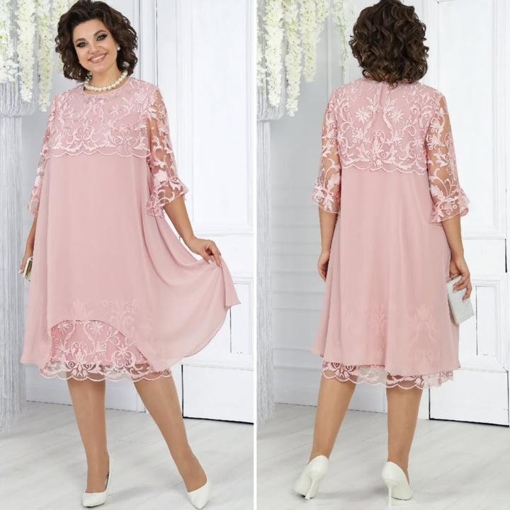 Lirona - Vestido midi casual elegante