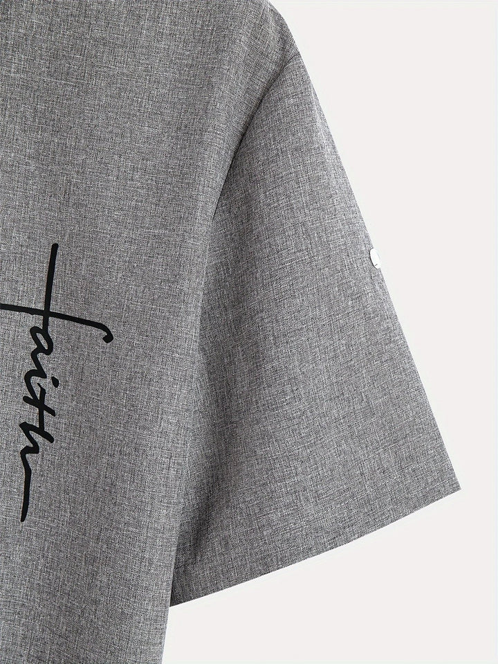 Harlan - Camisa de cuello alto texturizada