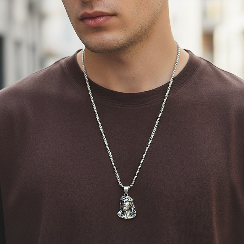 Sairo - Collar con Colgante de Cabeza de Jesús