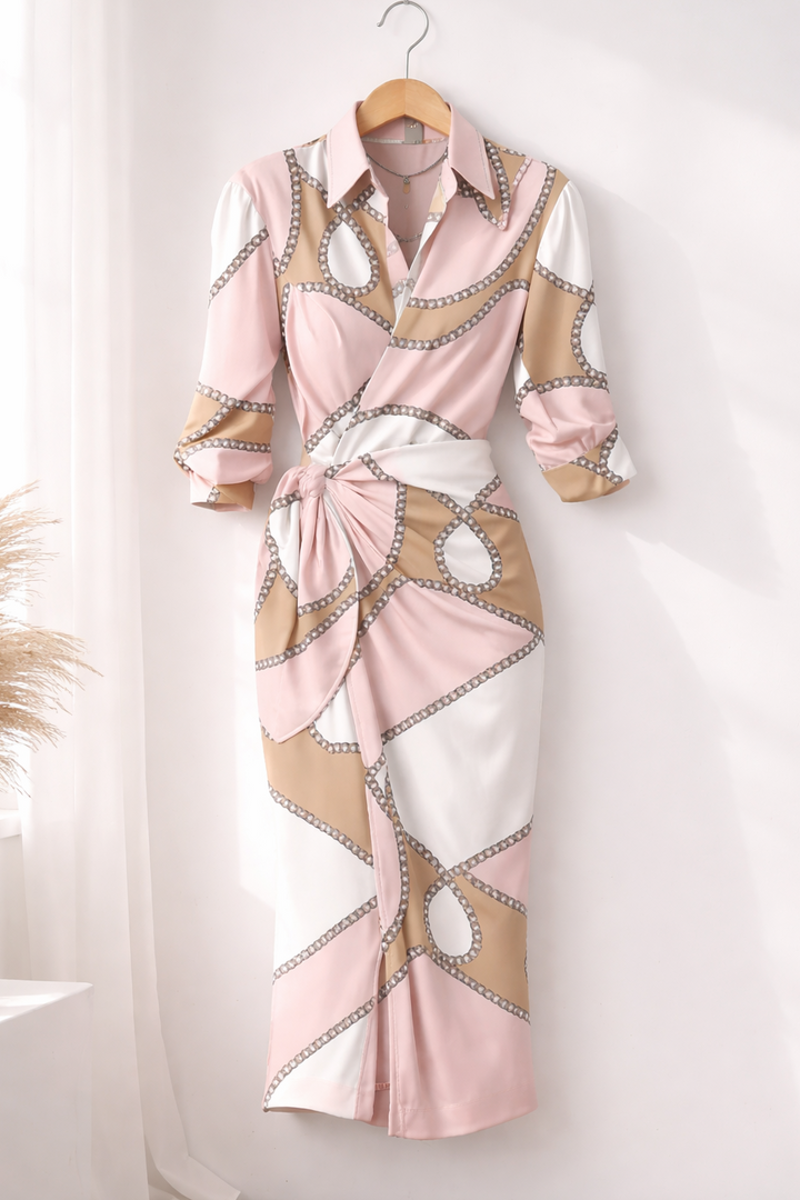 Saria - Vestido maxi estampado de tacto suave