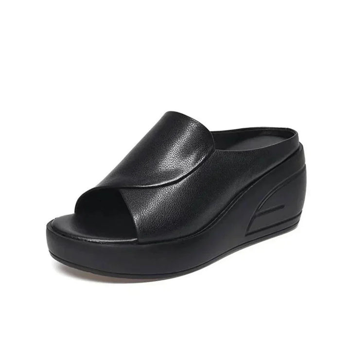 Eloise - mule de cuña acolchada