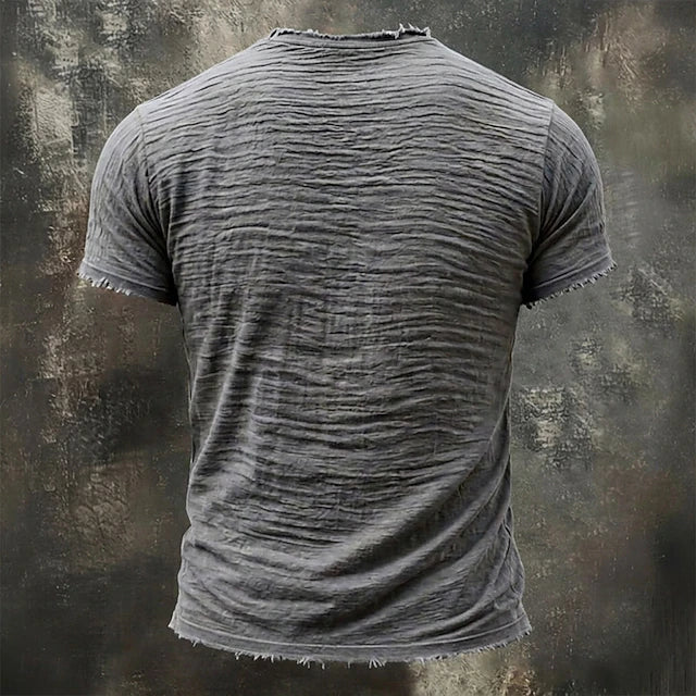 Jarrett - Playera texturizada de cuello en V