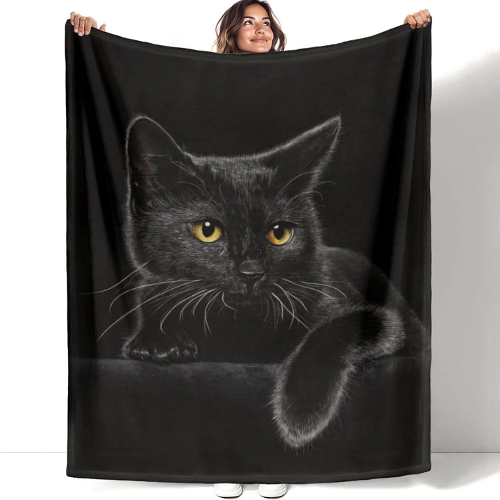 Kairis - Manta Decorativa de Gato Nocturno