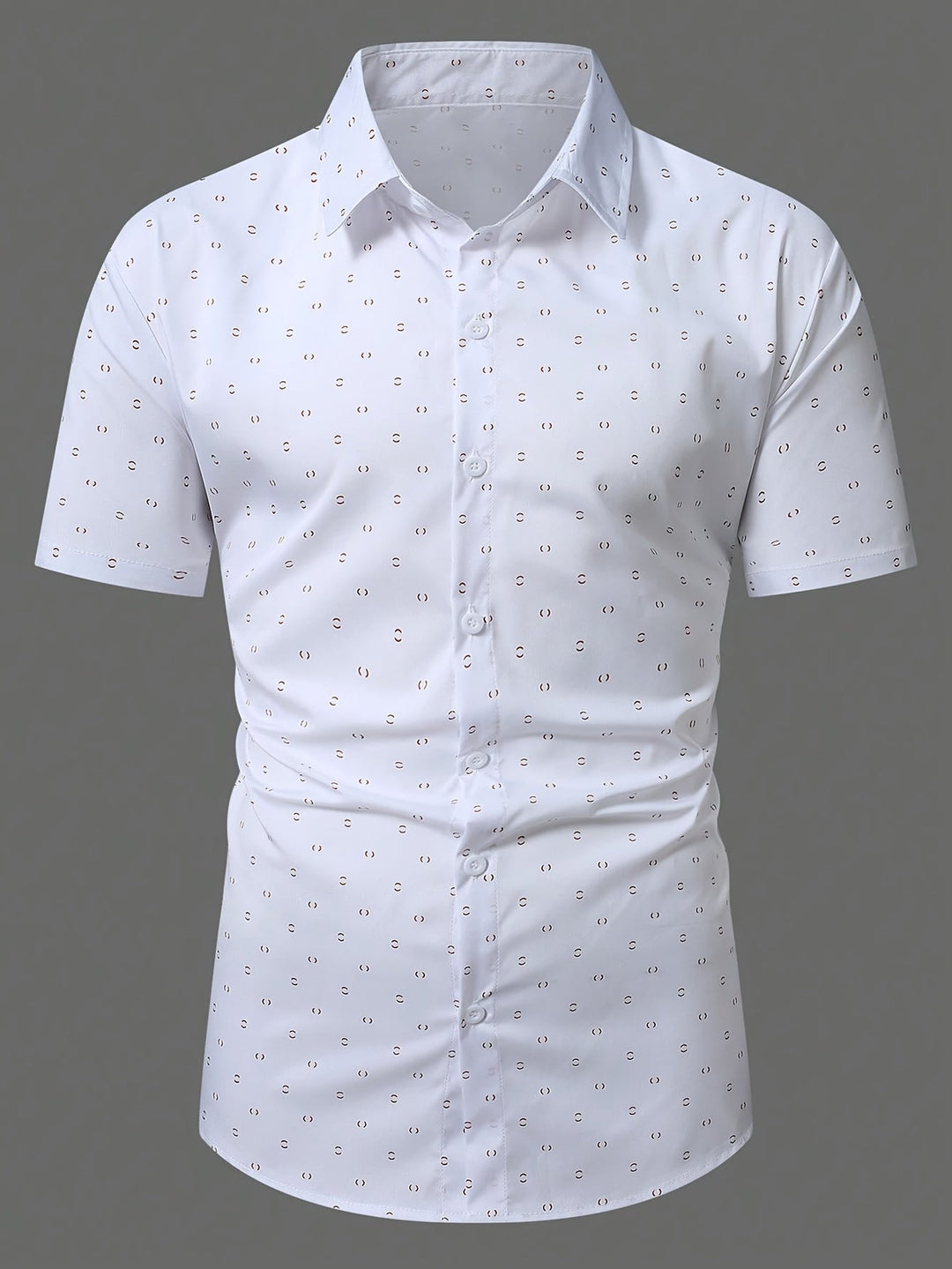 Rowen - Camisa de manga corta con estampado de tacto suave