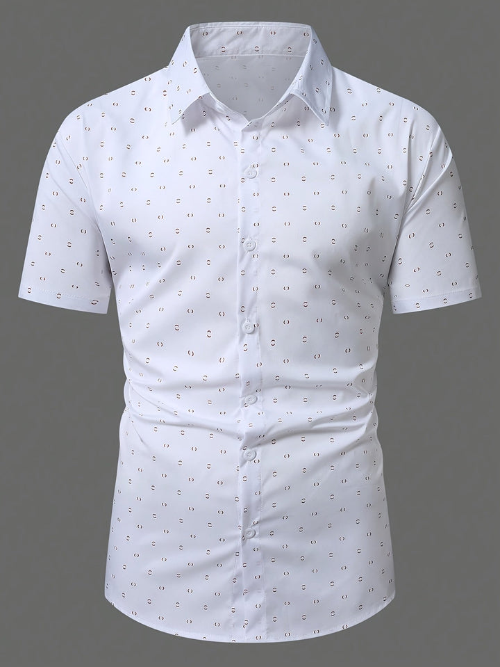 Rowen - Camisa de manga corta con estampado de tacto suave