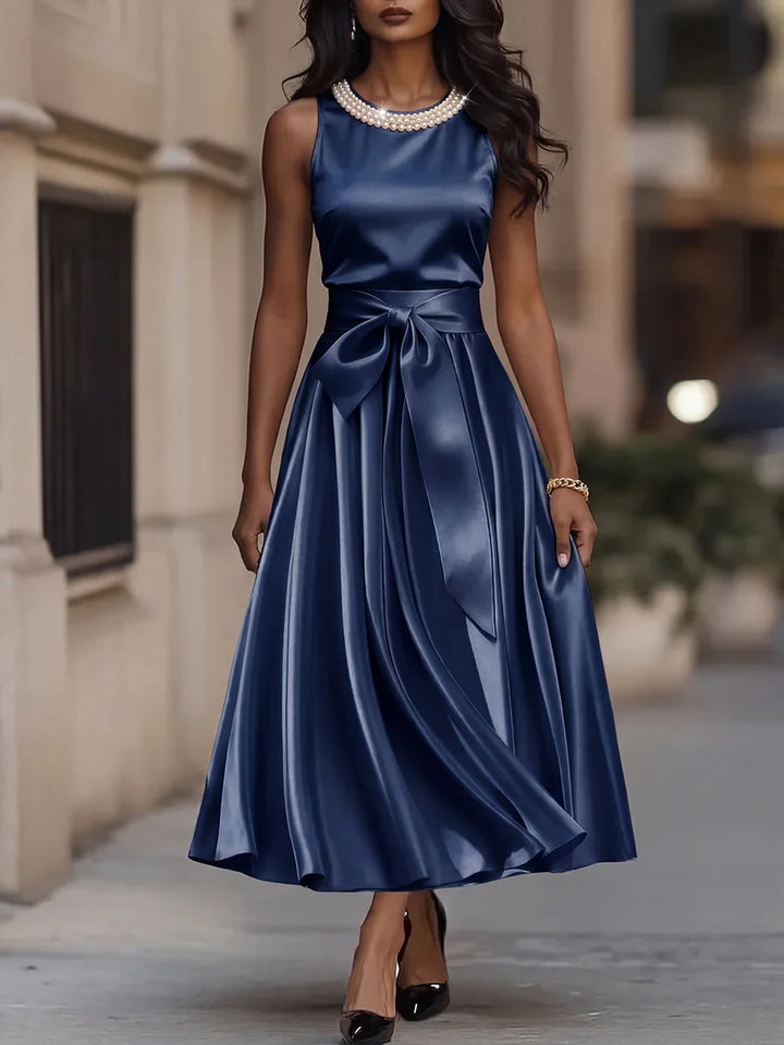 Sabine - Vestido midi elegante con lazo